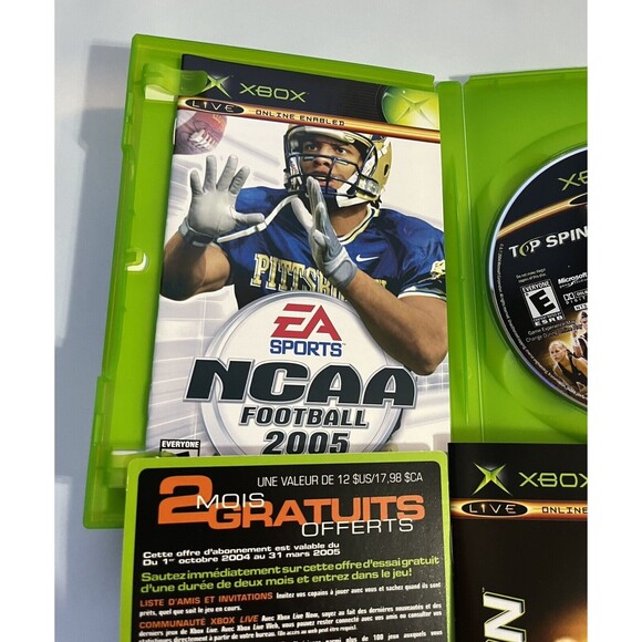 NCAA Football 2005 Top Spin Combo Xbox Complete with Manuals Tested - Picture 5 of 11